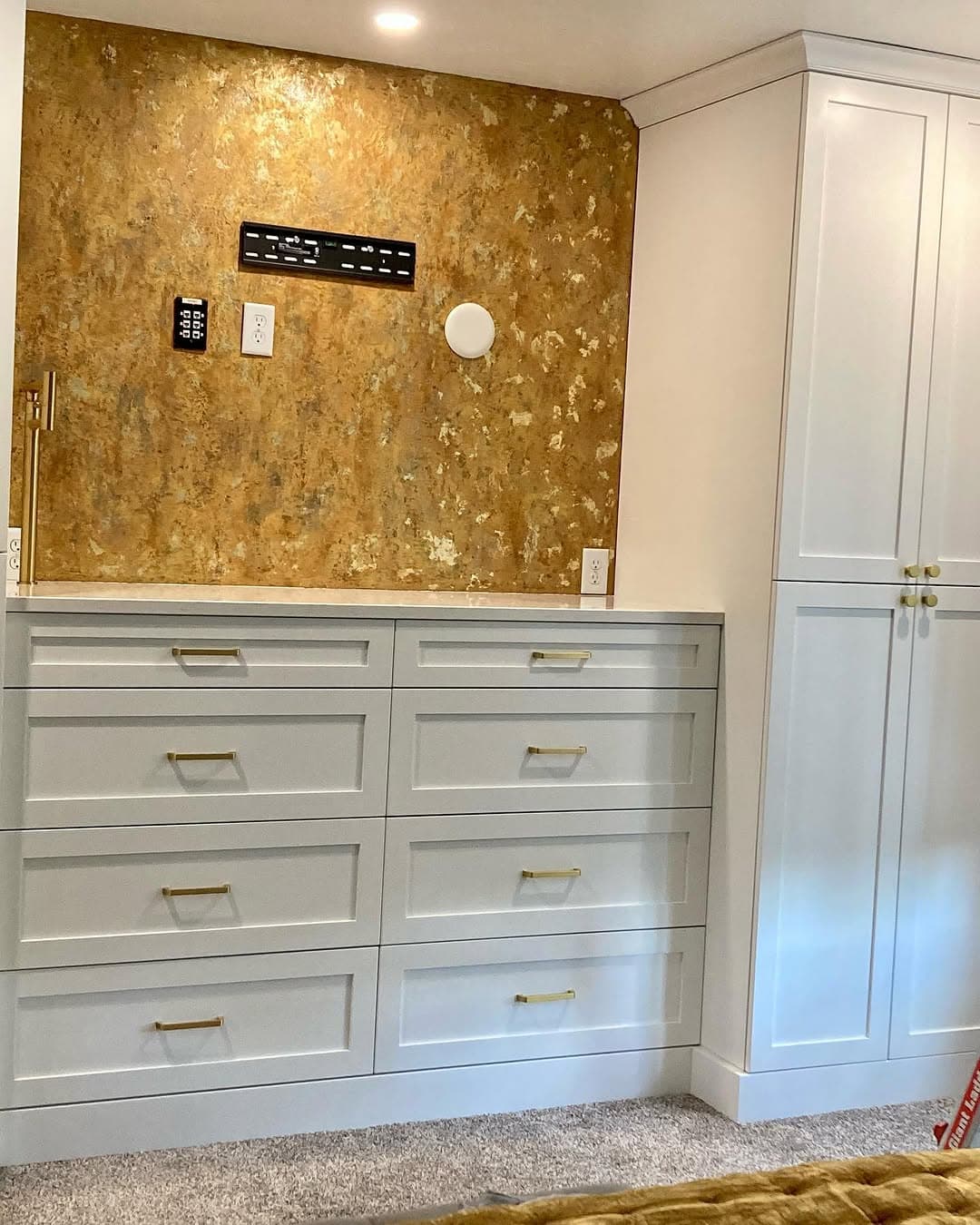Gold leaf & metallic plaster
