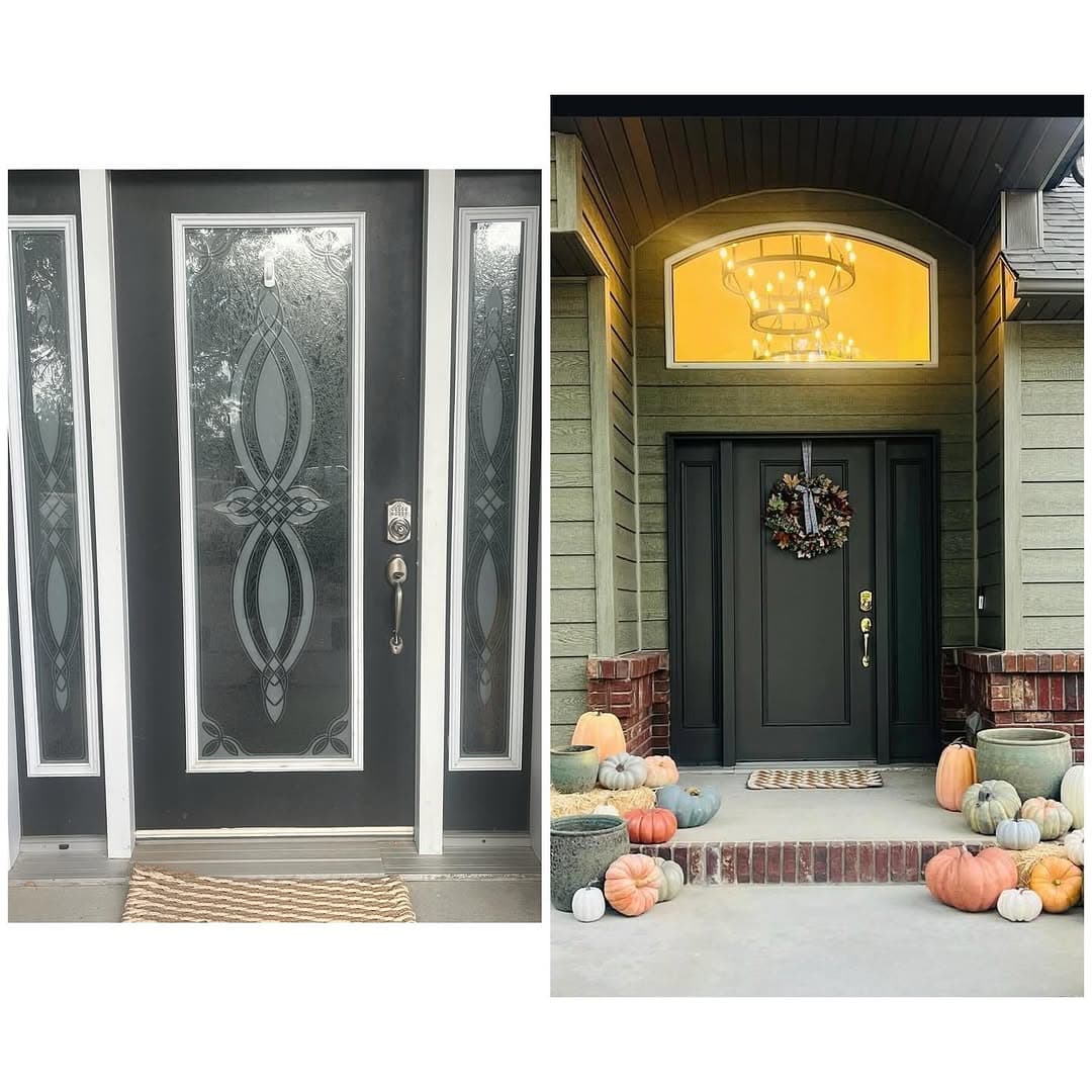 Frosted glass door — SW Urbane Bronze